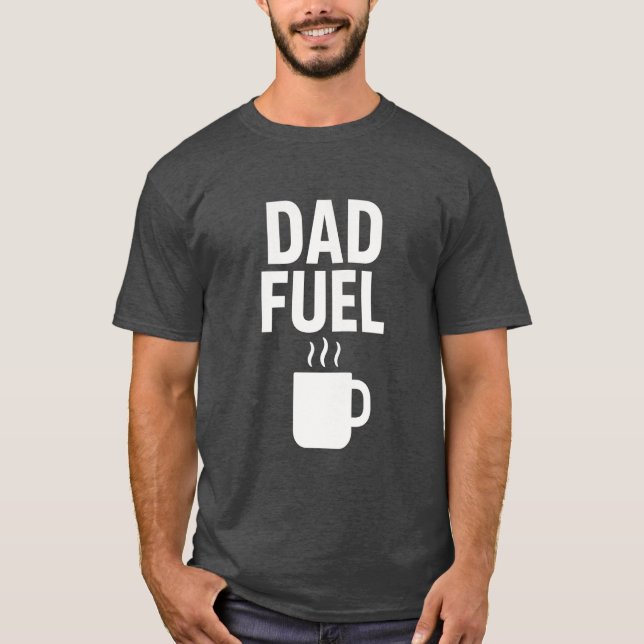 Camiseta Papá alimenta un café gracioso diciendo tipografía (Anverso)