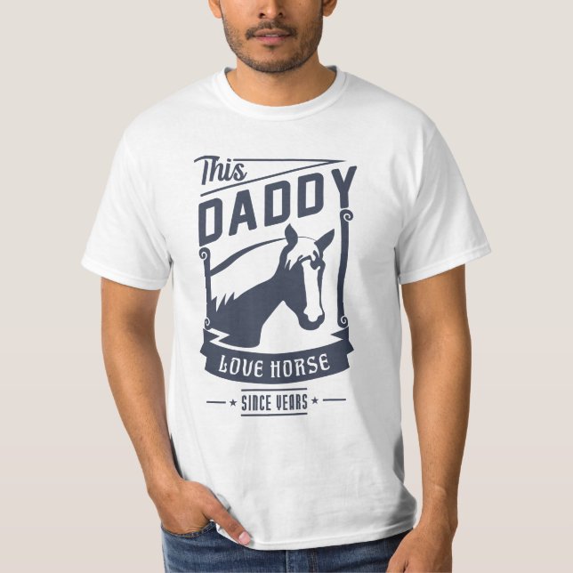 Camiseta Papá ama el caballo por el regalo del día de padre (Anverso)