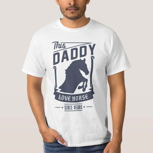 Camiseta Papá ama el caballo por el regalo del día de padre (Anverso)