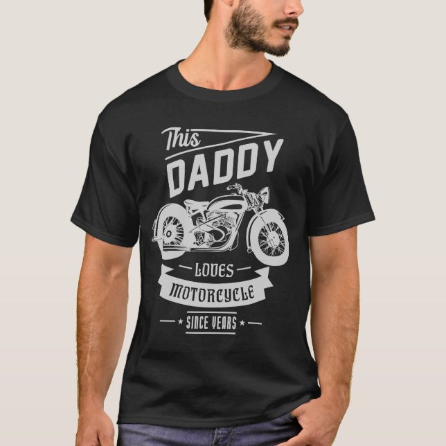 Camiseta Papá ama la motocicleta para regalo del día del pa (Anverso)