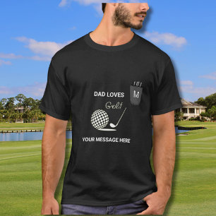 Camiseta Papá Ama Tees de Golf Monograma Bolsillo Falso