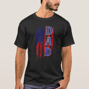 Camiseta Papa American Flag Ejército Veterano Patriótico Fa