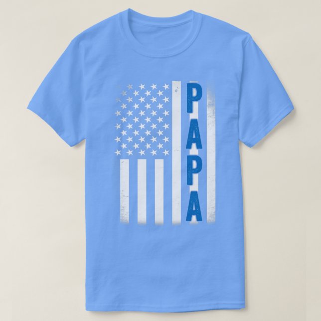 Camiseta PAPA American Flag Shirt Fathers Day 2020 (Diseño del anverso)