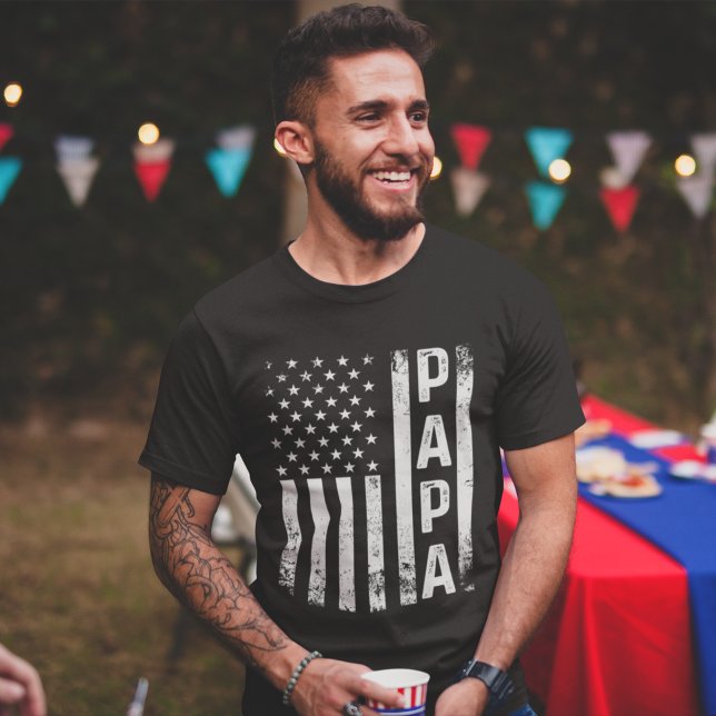 Camiseta Papa American Flag Us Papa Father's day (Subido por el creador)