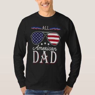 Camiseta Papá Americano Feliz Día del Padre 4 de Julio