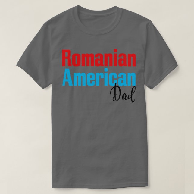 Camiseta Papá americano rumano 3 (Diseño del anverso)
