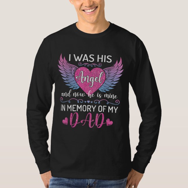 Camiseta Papá Angel - Yo era su ángel ahora es mío en memor (Anverso)