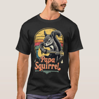 Camiseta Papa Ardilla Tocando Guitarra - Diseño de Música R
