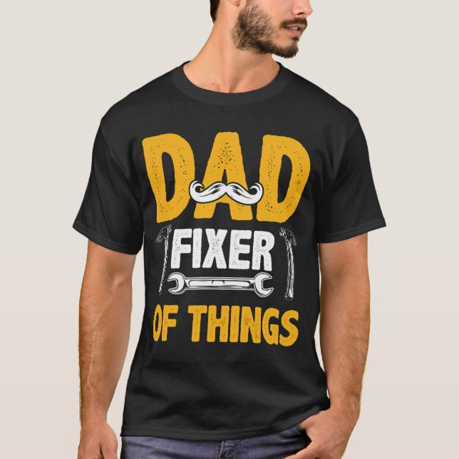 Camiseta Papá, arreglador de cosas arte digital (Anverso)