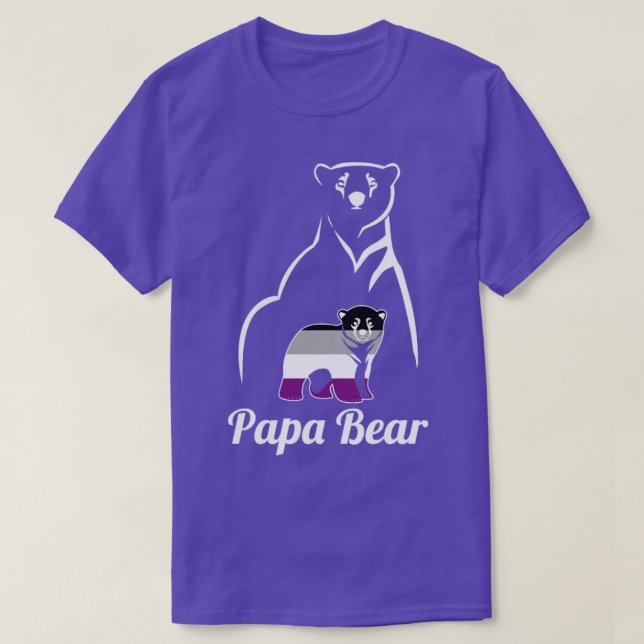 Camiseta Papá asexual LGBT porta la bandera del orgullo gay (Diseño del anverso)