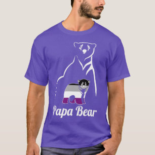 Camiseta Papá asexual LGBT porta la bandera del orgullo gay