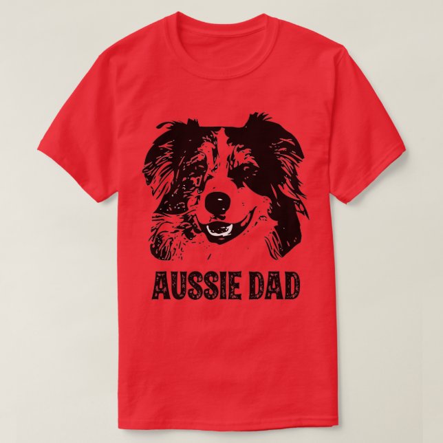 Camiseta Papá Aussie - Padre Pastor Australiano (Diseño del anverso)