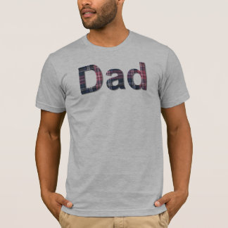 Camiseta Papá azul y rojo vestido