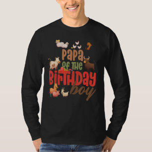 Camiseta Papa Barn Animales Granja País Nacimiento Crew Tem
