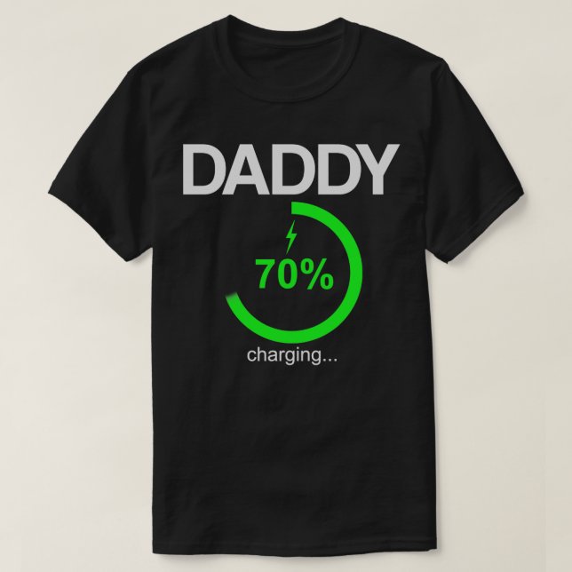Camiseta Papa Batería Cargando Divertido Gráfico Novedad Pa (Diseño del anverso)