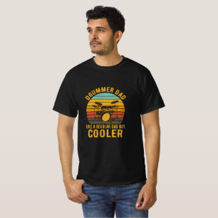 Camiseta Papá Baterista Como Un Papá Normal Pero Más Guay