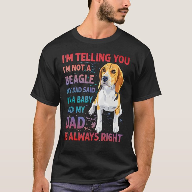 Camiseta Papá Beagle perro dicho divertido (Anverso)