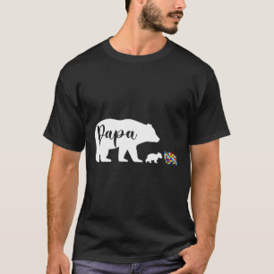 Camiseta Papa Bear Autism Awareness Love Support Family Aut
