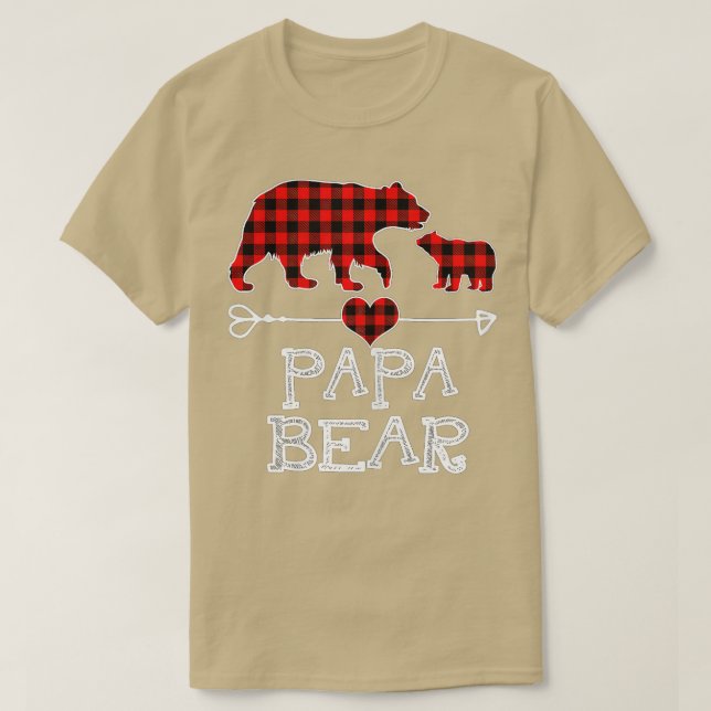 Camiseta Papa Bear , Búfalo Rojo Toco Papa Bear Pajama (Diseño del anverso)