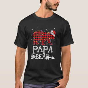 Camiseta Papa Bear Christmas Pajama Red Plaid Buffalo