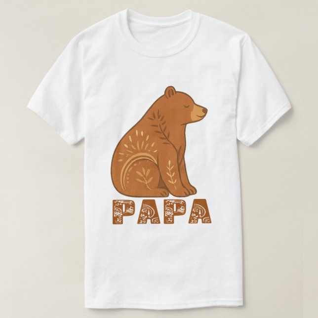 Camiseta Papa Bear Classic Boho T-Shirt (Diseño del anverso)