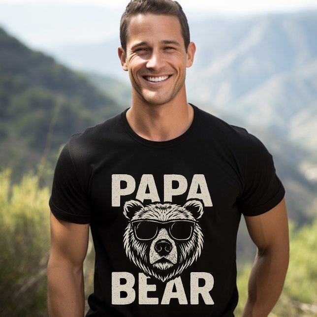 Camiseta Papa Bear – Cool Dad Gift with Bear Wearing Sungla (Subido por el creador)