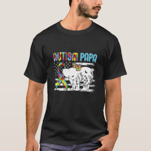 Camiseta Papa Bear Familia Pareja Conciencia del Autismo N