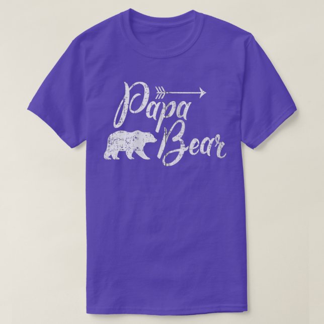 Camiseta Papa Bear Father's Day Zip  (Diseño del anverso)