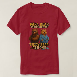 Camiseta Papa Bear Funny Split Dad T-Shirt
