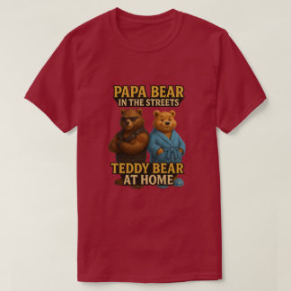 Camiseta Papa Bear Funny Split Dad T-Shirt