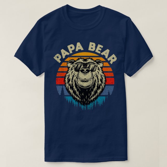Camiseta Papa Bear Guay retro idea de regalo Classic TShirt (Diseño del anverso)