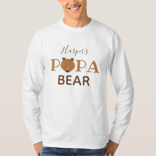 Camiseta Papa Bear Kid Name Dad T-Shirt