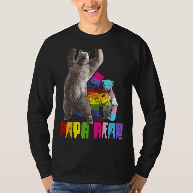 Camiseta Papa Bear Lgbt Gay Trans Orgullo Apoyo Lgbtq Parad (Anverso)