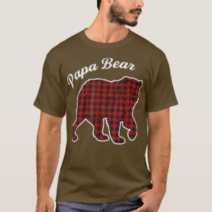 Camiseta Papa Bear Men Red Planteada
