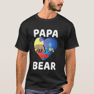 Camiseta Papa Bear Mundo Concienciación sobre el Autismo Dí