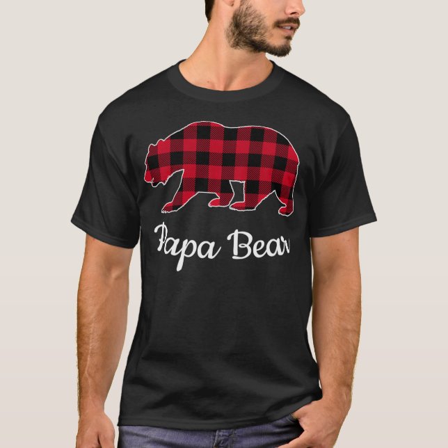 Camiseta Papa Bear Pajama Red Buffalo Tapado (Anverso)