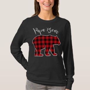 Camiseta Papa Bear Pajama Red Buffalo Xmas Funny Family Chr