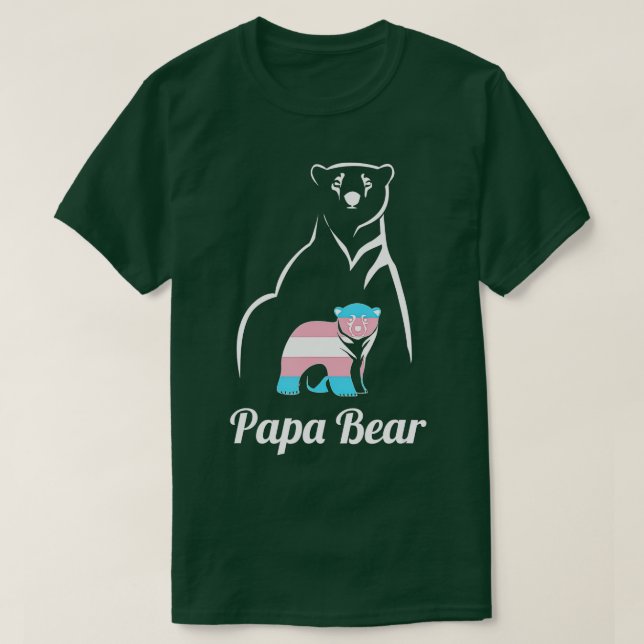 Camiseta Papa Bear ransgender Dad rans Child LGB rans Pride (Diseño del anverso)