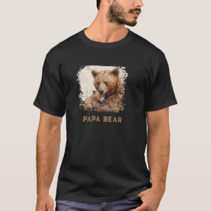 Camiseta *~* PAPA BEAR Regalos del Día del Padre Arte de cu