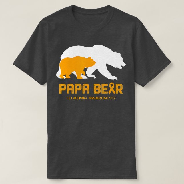 Camiseta Papa Bear Support LEUKEMIA Awareness (Diseño del anverso)