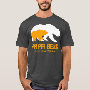Camiseta Papa Bear Support LEUKEMIA Awareness