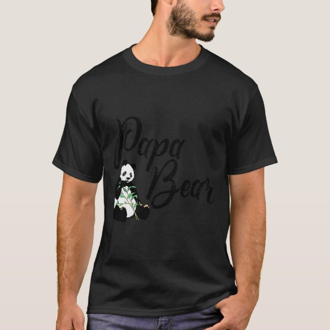 Camiseta Papa Bear Vegan Panda Family (Anverso)