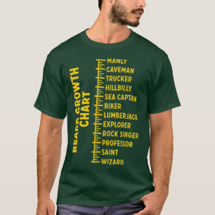 Camiseta Papá Beard Regalos Barba Gráfico Crecimiento Graci