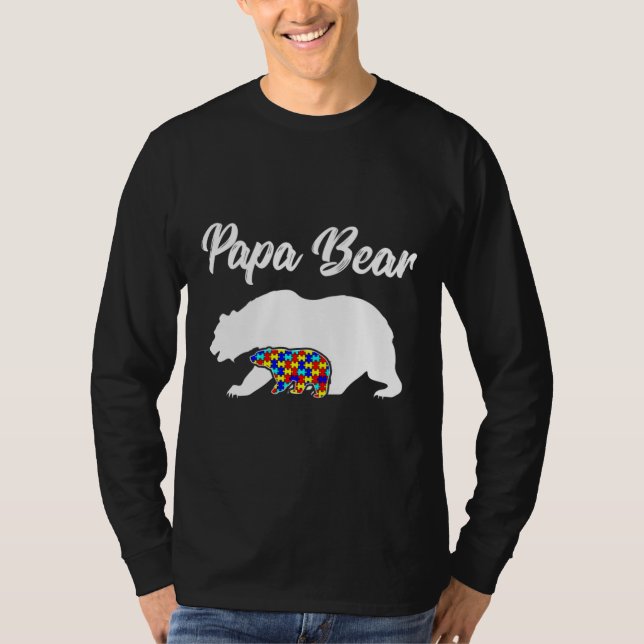 Camiseta Papa bebe autismo papá (Anverso)