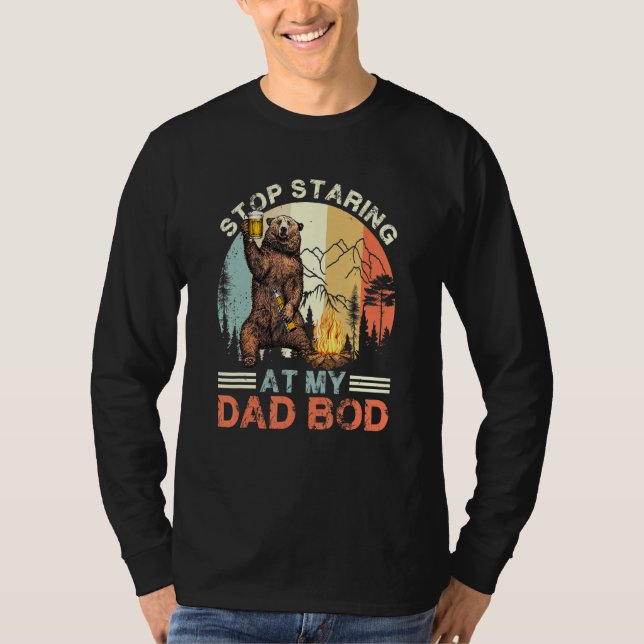 Camiseta Papá Bebe De Oso - Deja De Mirar A Mi Papá B (Anverso)