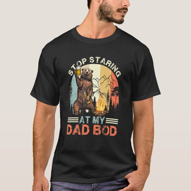 Camiseta Papá Bebe De Oso - Deja De Mirar A Mi Papá B (Anverso)