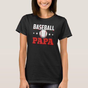 Camiseta Papa béisbol Orgulloso padre jugador de béisbol