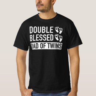 Camiseta Papá bendecido doble de gemelos - nuevo regalo de
