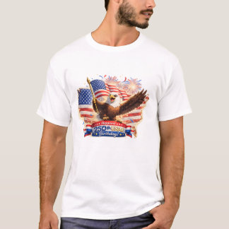 Camiseta papá Bendito ¡Feliz 250 cumpleaños Estad