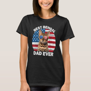 Camiseta Papá Bengalí 4 De Julio Gato Bengalí Dueño Gatito